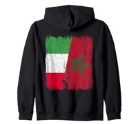 Italia Marruecos Media Bandera Italiana Marroquí Heritage Jersey Sudadera con Capucha