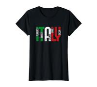 Italia Regalo Italiano Roma Nápoles Florencia Amalfi Sicilia Camiseta gráfica económica, Mujer, Negro, XL