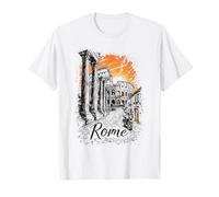 Italia Roma Coliseo Atardecer Roma Italia Viaje Souvenir Camiseta