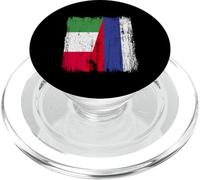 Italia Rusia Media Bandera Italiana Rusa Jersey PopSockets PopGrip para MagSafe