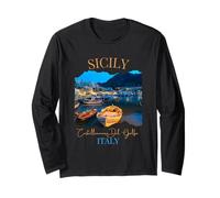 Italia Sicilia turista Souvenir Castellammare del Golfo Mujeres Manga Larga