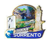 Italia Sorrento Imán de madera 3D Imanes de nevera Viaje Coleccionables Souvenirs Decoraciones Hecho a Mano Artesanía-2