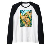 Italia Theme Matera Arte estético Camiseta Manga Raglan