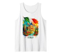 Italia Viaje Bandera Italiana Italia Vacaciones Souvenir Florencia Camiseta sin Mangas