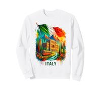 Italia Viaje Bandera Italiana Italia Vacaciones Souvenir Florencia Sudadera