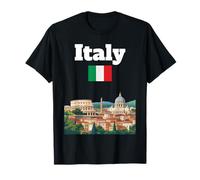Italia Viaje Souvenir Ciudad Italiana Roma Amante Italia Bandera Camiseta