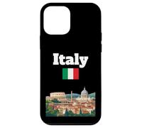 Italia Viaje Souvenir Ciudad Italiana Roma Amante Italia Bandera Carcasa para iPhone 12 Mini