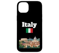 Italia Viaje Souvenir Ciudad Italiana Roma Amante Italia Bandera Carcasa para iPhone 14 Plus
