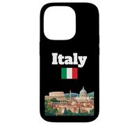 Italia Viaje Souvenir Ciudad Italiana Roma Amante Italia Bandera Carcasa para iPhone 14 Pro
