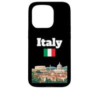 Italia Viaje Souvenir Ciudad Italiana Roma Amante Italia Bandera Carcasa para iPhone 15 Pro