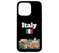 Italia Viaje Souvenir Ciudad Italiana Roma Amante Italia Bandera Carcasa para iPhone 15 Pro MAX