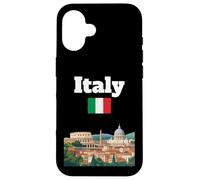 Italia Viaje Souvenir Ciudad Italiana Roma Amante Italia Bandera Carcasa para iPhone 16