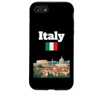 Italia Viaje Souvenir Ciudad Italiana Roma Amante Italia Bandera Carcasa para iPhone SE (2020) / 7/8