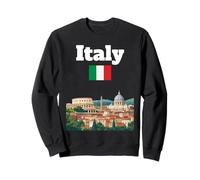Italia Viaje Souvenir Ciudad Italiana Roma Amante Italia Bandera Sudadera