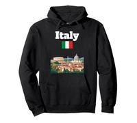 Italia Viaje Souvenir Ciudad Italiana Roma Amante Italia Bandera Sudadera con Capucha