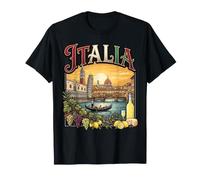 Italia Vintage Viajes Monumentos Venecia Góndola Florencia Camiseta