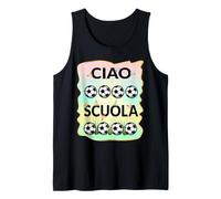 Italia Vuelta al Cole Fútbol Niño Escuela Italiano Camiseta sin Mangas