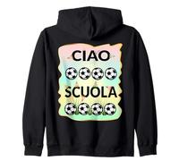 Italia Vuelta al Cole Fútbol Niño Escuela Italiano Sudadera con Capucha