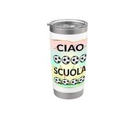 Italia Vuelta al Cole Fútbol Niño Escuela Italiano Vaso térmico de acero inoxidable de doble pared