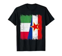 Italia Yugoslavia Media Bandera Patrimonio Yugoslavo Italiano Camiseta