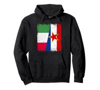 Italia Yugoslavia Media Bandera Patrimonio Yugoslavo Italiano Sudadera con Capucha