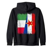 Italia Yugoslavia Media Bandera Patrimonio Yugoslavo Italiano Sudadera con Capucha