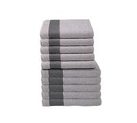 Italian Bed Linen 10 esponjas Kate, Algodón, Trazado Negro, 50 x 100 cm