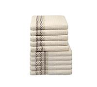 Italian Bed Linen 10 esponjas Kate, Rombo Taupe/Crema, 50 x 100 cm