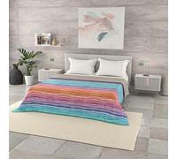 Italian Bed Linen Basic Colcha de Verano Impreso, Microfibra, Rainbow, 250x240cm