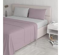 Italian Bed Linen CL-NC-2P Juego de sábanas de Color Natural Plana 250x300, Hoja instalada 170x200cm+2 Almohadas 52x82cm, Gasolina/Botella Verde, Petroleo, doble