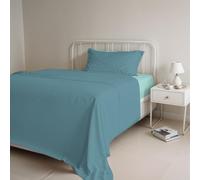 Italian Bed Linen CL-NC-2P Juego de sábanas de Color Natural Plana 250x300, Hoja instalada 170x200cm+2 Almohadas 52x82cm, Gasolina/Botella Verde, GRIS CLARO/HUMO, doble