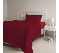 Italian Bed Linen CL-NC-2P Juego de sábanas de Color Natural Plana 250x300, Hoja instalada 170x200cm+2 Almohadas 52x82cm, Gasolina/Botella Verde, Petroleo/Gris Claro, doble