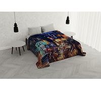 Italian Bed Linen Colcha de Verano con impresión Digital Sueños de Autor, Microfibra, SD-34, matrimonial