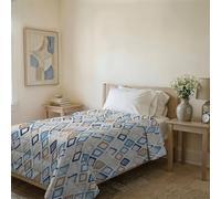 Italian Bed Linen Colcha Ligera de Verano Línea Basic Made in Italy, cubrecama Estampado en Suave Microfibra - Edredón de Primavera Verano de Entretiempo - Jolly, Individual 160x240 cm