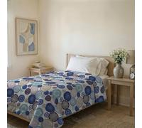 Italian Bed Linen Colcha Ligera de Verano Línea Basic Made in Italy, cubrecama Estampado en Suave Microfibra - Edredón de Primavera Verano de Entretiempo - Murrine, Individual 160x240 cm