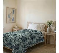 Italian Bed Linen Colcha Ligera de Verano Línea Basic Made in Italy, cubrecama Estampado en Suave Microfibra - Edredón de Primavera Verano de Entretiempo - Tropical, Individual 160x240 cm