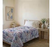 Italian Bed Linen Colcha Ligera de Verano Línea Basic Made in Italy, cubrecama Estampado en Suave Microfibra - Edredón de Primavera Verano de Entretiempo - Lena, Individual 160x240 cm