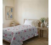Italian Bed Linen Colcha Ligera de Verano Línea Basic Made in Italy, cubrecama Estampado en Suave Microfibra - Edredón de Primavera Verano de Entretiempo - Superstar, Individual 160x240 cm