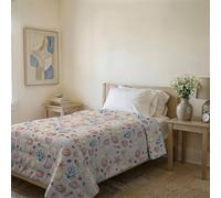 Italian Bed Linen Colcha Ligera de Verano Línea Basic Made in Italy, cubrecama Estampado en Suave Microfibra - Edredón de Primavera Verano de Entretiempo - Marea, Individual 160x240 cm