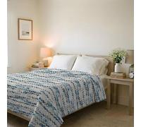 Italian Bed Linen Colcha Ligera de Verano Línea Basic Made in Italy, cubrecama Estampado en Suave Microfibra - Edredón de Primavera Verano de Entretiempo - Modern Sky, Matrimonial 250x240 cm