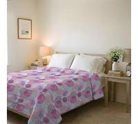 Italian Bed Linen Colcha Ligera de Verano Línea Basic Made in Italy, cubrecama Estampado en Suave Microfibra - Edredón de Primavera Verano de Entretiempo - Soffioni, Matrimonial 250x240 cm