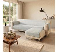 Italian Bed Linen Cubierta de sofá anti-deslizamiento Confort con chaiselongue,190cm, gris,