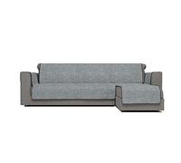 Italian Bed Linen Cubierta de sofá Anti-Deslizamiento Confort con chaiselongue,290 cm, Gris Oscuro