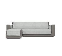 Italian Bed Linen Cubierta de sofá Anti-Deslizamiento Confort con chaiselongue, Gris, 290cm, CDSX- Comfort PENISOLA- Grigio - 290