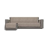 Italian Bed Linen Cubierta de sofá Anti-Deslizamiento Confort con chaiselongue, Marrón, 290cm