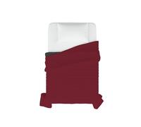 Italian Bed Linen Datex Colcha de Verano Elegant Burdeos/Gris Oscuro 1.5 plazas (220 x 270 cm)