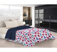 Italian Bed Linen Edredón de Verano “Fantasy”, Microfibra, petali, Doble