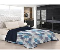Italian Bed Linen Edredón de Verano “Fantasy”, soffioni BLU, Doble pequeño