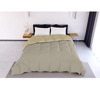 Italian Bed Linen Elegant Colcha de Invierno, Topo/Crema, 260x260 cm