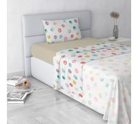 Italian Bed Linen Fashion Juego de sábanas de Microfibra, Made in Italy, Balloon, Doble pequeño
